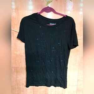 MUDD black speckled t-shirt size XL cropped
